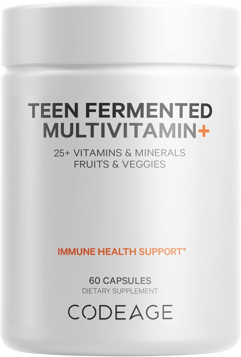 Codeage Teen’s Daily Multivitamin Supplement, 25+ Vitamins & Minerals for Teenage Boys & Girls, Vitamin A, B 60 Ct (pack of 1)